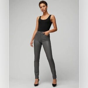 Gray Skinny Coated Denim 6 Long